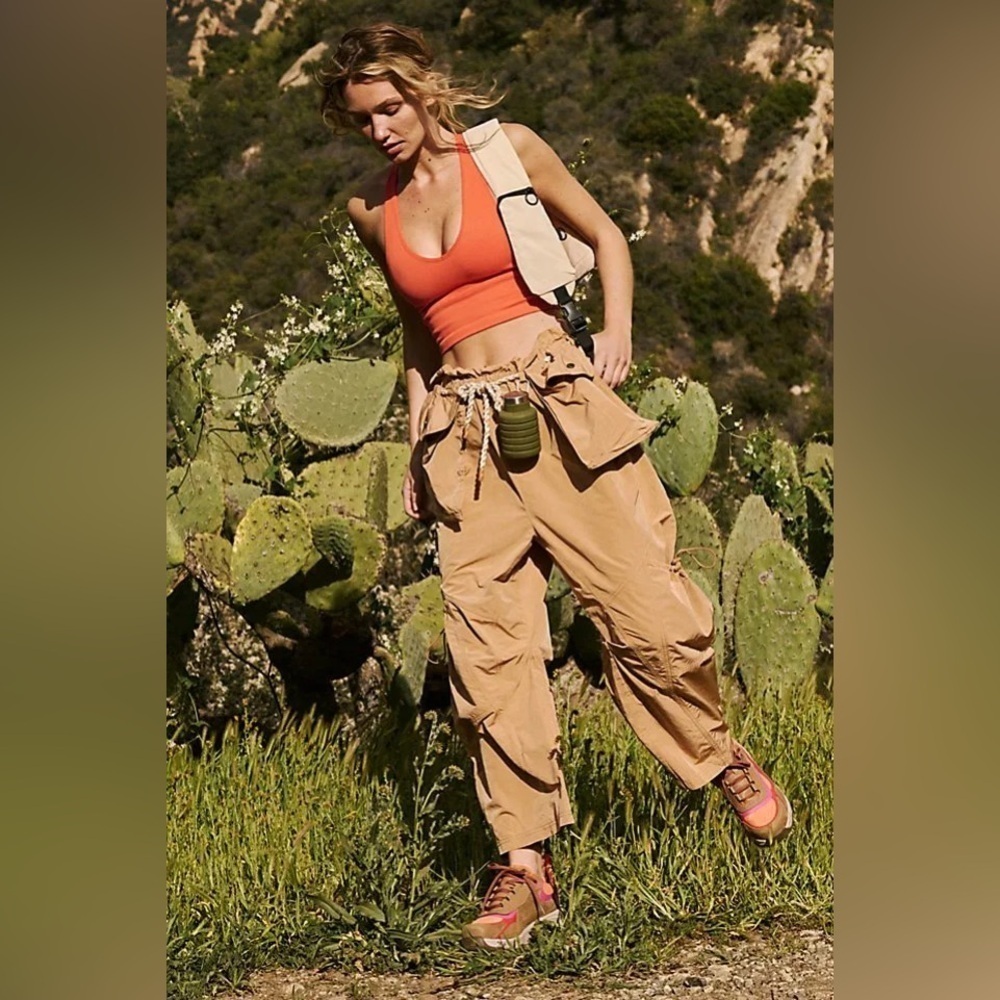 Free People Tan Cargo Pants - Picture 2 of 12